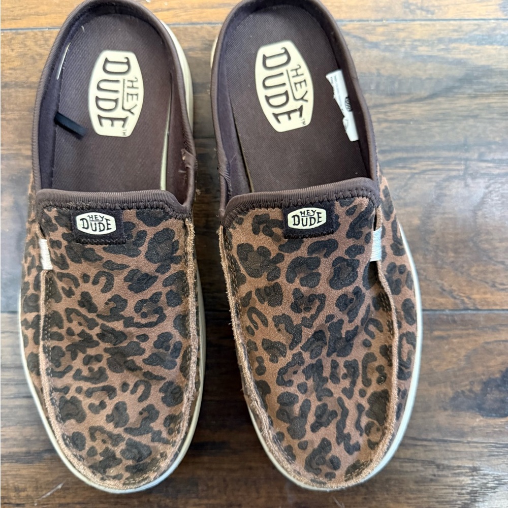 Hey Dude Leopard Print Sneakers